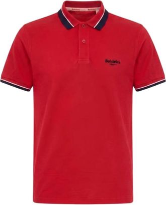 Baldinini Trend Polo met korte mouwen - Heren - Tops - Rood - Maat: XL Katoen