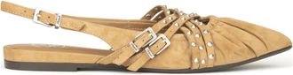 Ash Bianca Fur Ballet Flat - Dames - Ballerinas - Bruin - 36 EU - Leer - Schoenen