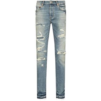 Purple Indigo Distressed Skinny Jeans - Jeans - Hombre - Azul - W32