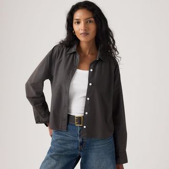 Levi's Cropped Harlie Shirt - Womens - XS - Black