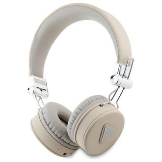 OEM Auriculares Supraaurales Bluetooth Guess Enc Gubh70pgtspse Color Beige Con Textura Granulada Y Forma Redonda Cl&aacute;sica
