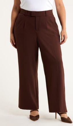 Wit & Wisdom Skyrise Wide Leg Pants in Chocolate Truffle at Nordstrom Rack, Size 22W