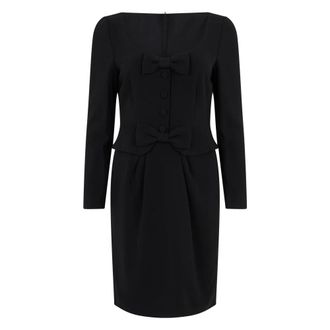 Moschino Midi Dresses, female, Black, Size: XL Midi Dress with Belt