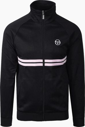 Sergio Tacchini Mens SERGIO TACCHINI DALLAS TRACK TOP BLACK/LIGHT LILAC - Size: 46
