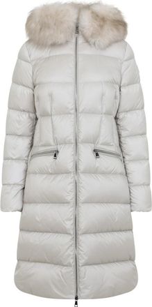 Moncler Ivory Quilted Hood Jacket