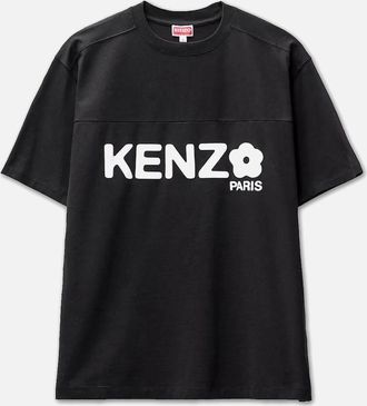 Kenzo Mens Mens Black Kenzo Boke 2.0 Flower Logo Oversized T-Shirt - Size: 40