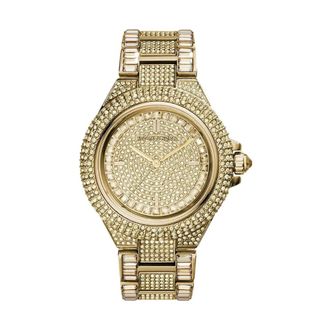 Michael Kors Accessoires, Dames, Geel, ONE Size, Oversized Camille Pav&eacute; Horloge