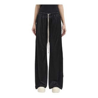 Rick Owens Wide Trousers, female, Black, Size: XS Pantaloni Wide Pusher