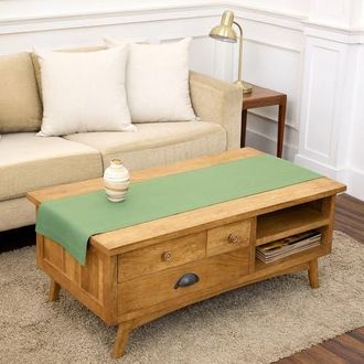 Solino Home Linen Table Runner for Dining Table, Holiday and Everyday Table Decor - Fete in Laurel Green at Nordstrom, Size Xx-Small