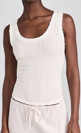 Enza Costa Puckered Tank In Undyed