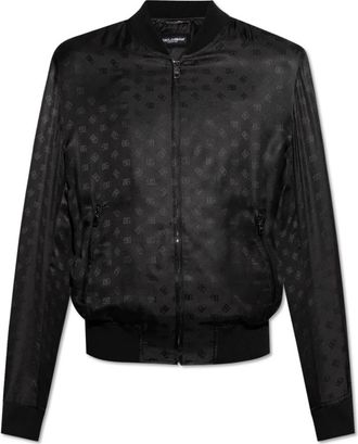Dolce & Gabbana Zijden bomberjack - Heren - Bomber jackets - Zwart - L - Jassen