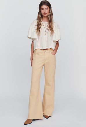 Mother The Sidestepper Twist Mid-Rise Flare Jeans