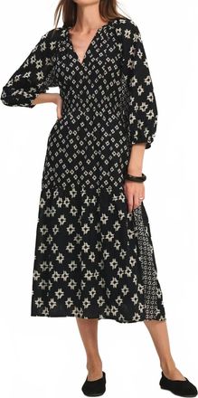 Velvet Velvet Aspen Print Elen Dress In Midnight