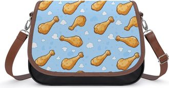 Generic Fried Chicken Legs Sky Cloud Small Womens Crossbody Bags Shoulder Handbag with Adjustable Strap for Travel