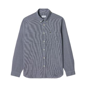 Lacoste Shirts Blu - Heren - Casual Overhemden - Blauw - M - Katoen - Overhemden