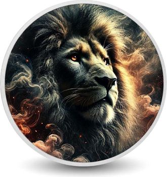 OEM Le&oacute;n Real En Un Remolino De Brasas 1 Oz Color Plata