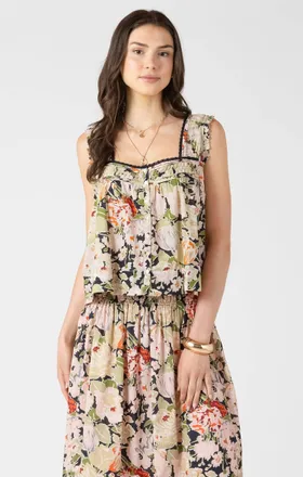 Dex Clothing Airy Tank Top In Vintage Rose