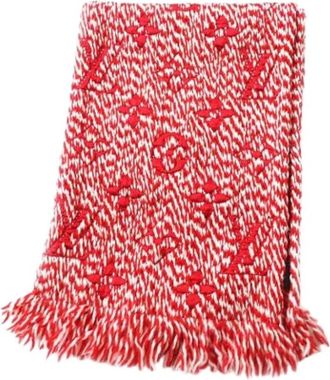 Louis Vuitton Pre-owned Scarves, female, Red, Size: ONE SIZE Pre-owned Silk Scarf