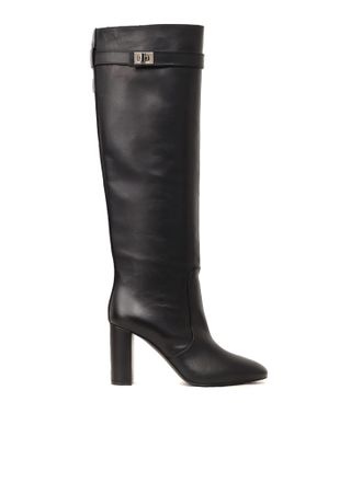 ブーツその他 Via Roma 15 Black Suede Heeled High Boot Boot Nero Via Roma 15 - Le Follie Shop