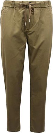 Sun 68 Broeken, Heren, Groen, M, Donkere Militaire Trekkoord Broek Effen