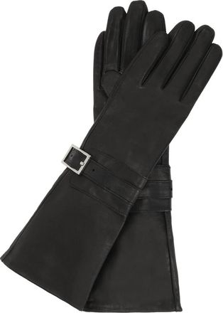 Kazar Elegante lange handschoenen met decoratie - Dames - Handschoenen - Zwart - L - Leer - Accessoires