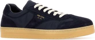 Prada Mens Milano Sneakers Navy Suede