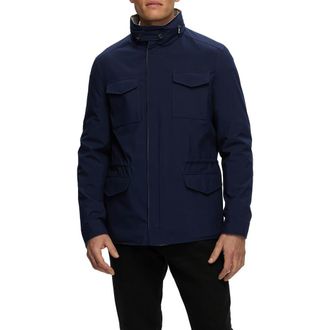 Gorski Lightweight Reversible Jacket in Navy/light Beige at Nordstrom, Size X-Large