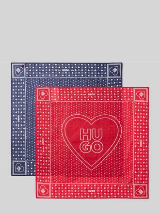 HUGO BOSS Tuch aus reiner Baumwolle Modell 2Bandana in Blau, Gr&ouml;&szlig;e 1