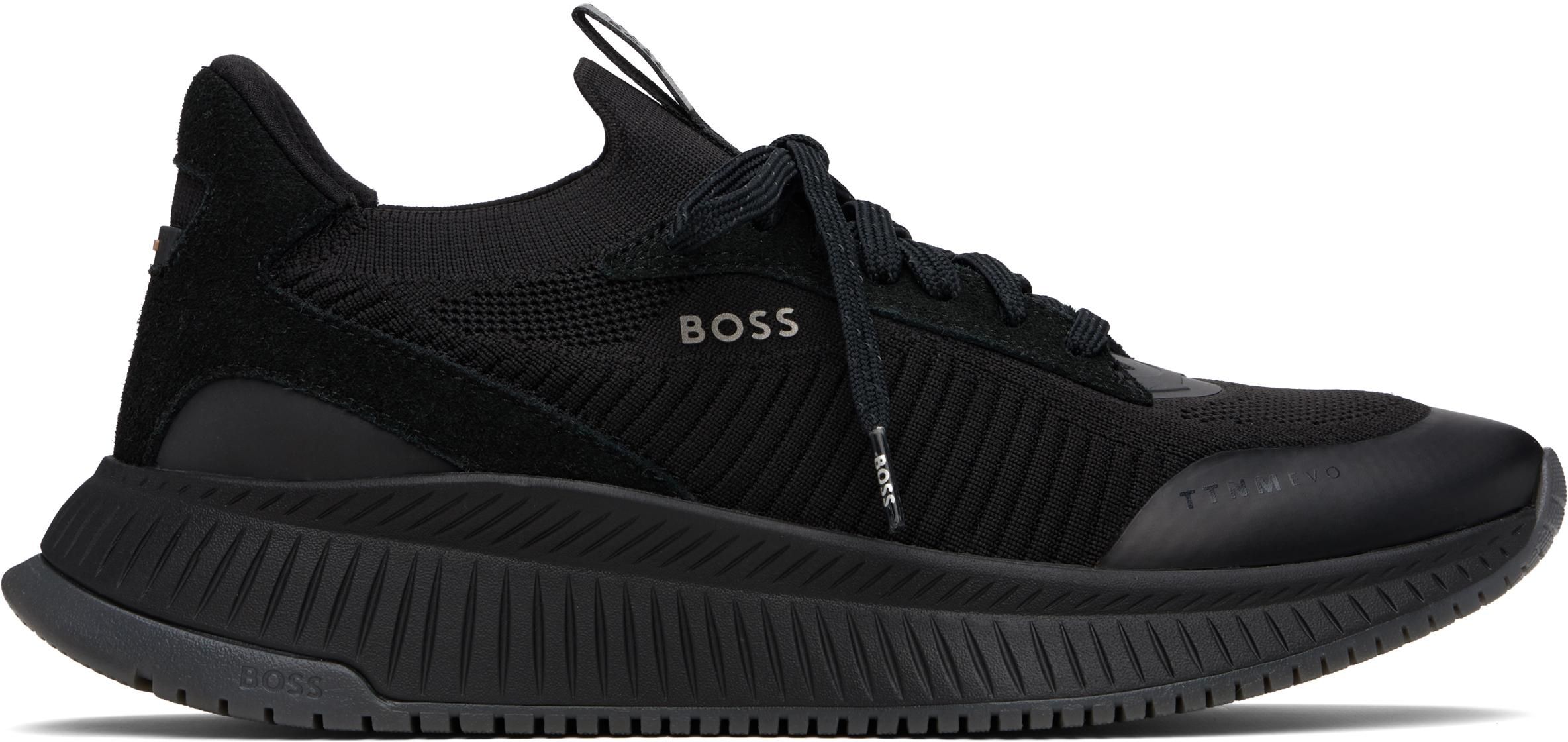Men BOSS 001 50536504 Sneakers Black 1 スニーカー