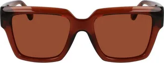 Ferragamo Square Full Rim Sunglasses - Brown