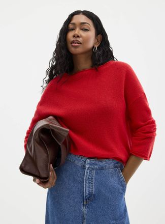 Marc O'Polo Shirt - Womens Ultra-soft pure wool boat-neck sweater