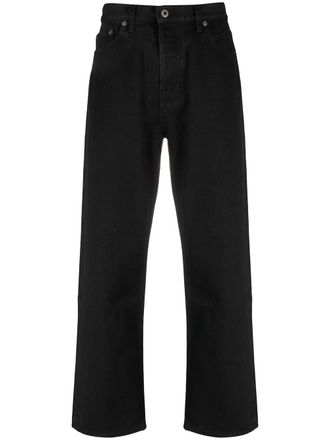 Valentino Garavani logo-patch stretchy jeans - men - Cotton/Cotton/Polyester - 27 - Black