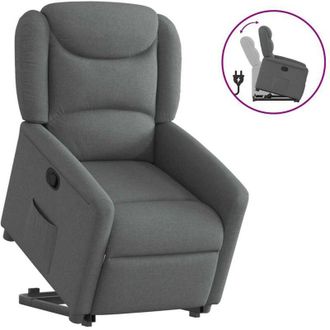 vidaXL Vidaxl - Sill&oacute;n Reclinable Elevable De Tela Gris Oscuro