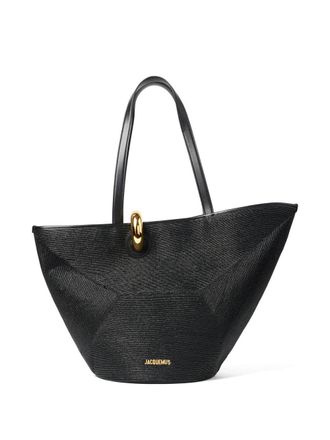 Jacquemus Black Gold-Tone Hardware Top Handle Bag