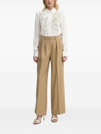 Bruuns Bazaar Blouse met kraag en verfraaid met pailletten - Wit