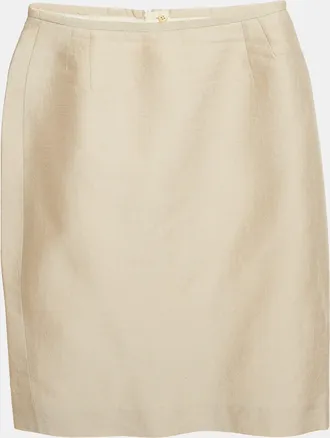 Armani Beige Jacquard Pencil Skirt