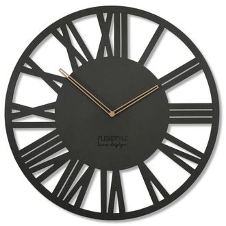 OEM Reloj De Pared Grande Loft Adulto De 50 Cm, Negro