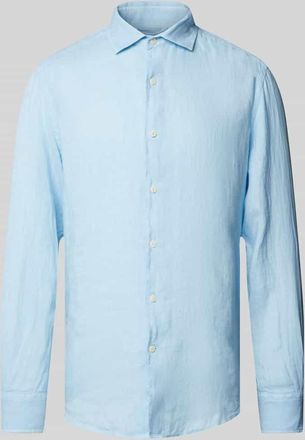 MC2 Saint Barth Regular Fit Leinenhemd mit Kentkragen Modell PAMPLONA in Hellblau, Größe XXL