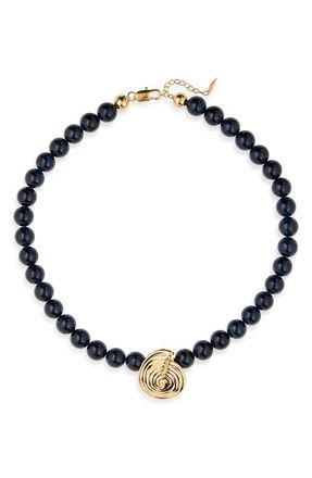 Missoma Beaded Spiral Pendant Necklace in Gold at Nordstrom