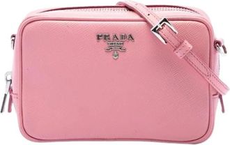 Prada Pre-owned Vintage Crossbody Bag - Dames - Vintage Schoudertas - Roze - ONE Size - Leer - Vintage