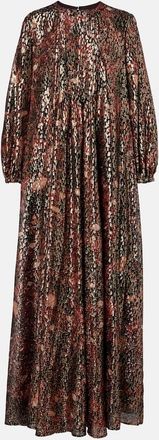 Max Mara Abito lungo Zinnia in misto seta