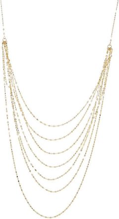 Italian Gold, Inc 10K 7-Layer Mirror Link Necklace