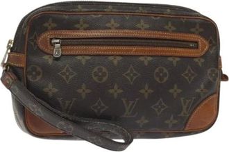 Louis Vuitton Pre-owned Tela clutches - - Pre-owned - Donna - Marrone - ONE SIZE