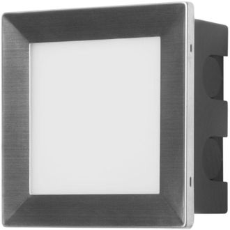 Forlight Rect - Empotrable De Pared Led Cuadrado 135mm Para Jard&iacute;n Y Terraza Con Luz Neutra 4000k En Acero Inoxidable - Forlight