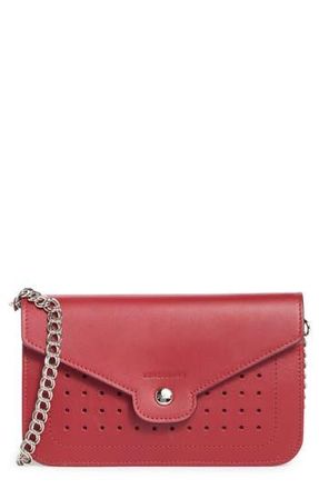 Longchamp Mademoiselle Leather Wallet on a Chain in Garnet Red at Nordstrom Rack