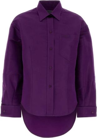 Balenciaga Overhemden, Dames, Paars, S, Klassiek Shirt