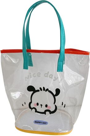 Generic Womens PVC Handbag Waterproof Beach Bag Cute Summer Pool Bags for Vacation Travel Gym, Teacher Mom 2026 (Puppy,One Size)