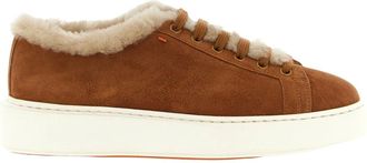 Santoni Schoenen, Dames, Bruin, 41 EU, Leer, Cleanmount Sneakers