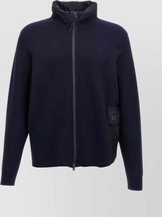 C.P. Company cityscape series high neck cardigan with side pocket