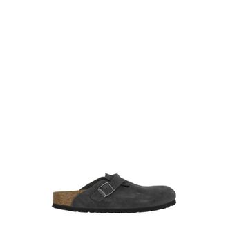 Birkenstock Boston Narrow Fit - Dames - Slip ons - Grijs - 37 EU - Leer - Schoenen